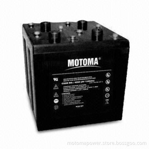 Solar Battery, 2V 1500Ah, Maintenance-free and Excellent Deep Cycle Performance for Solar Energy